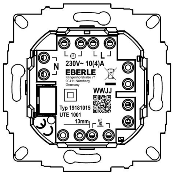 中村貿易-德國EBERLE數控恒溫器UTE1001-ALU-55