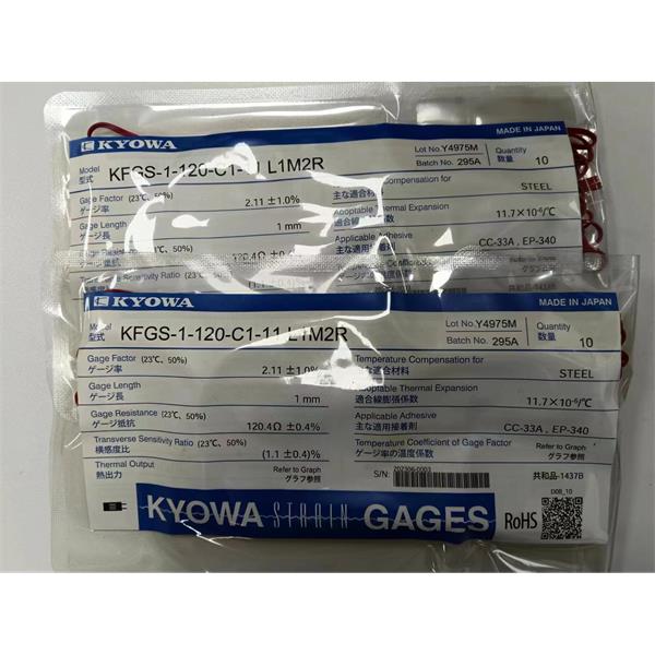 日本KYOWA配件耗材應變片KFGS-10-120-D17-16 L30C2S