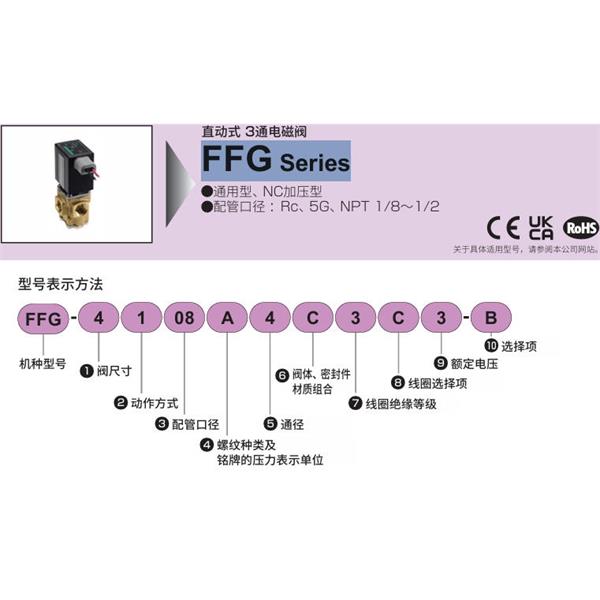 CKD喜開理多種流體直動式3通電磁閥集成閥FFG-514D4U3SK-B